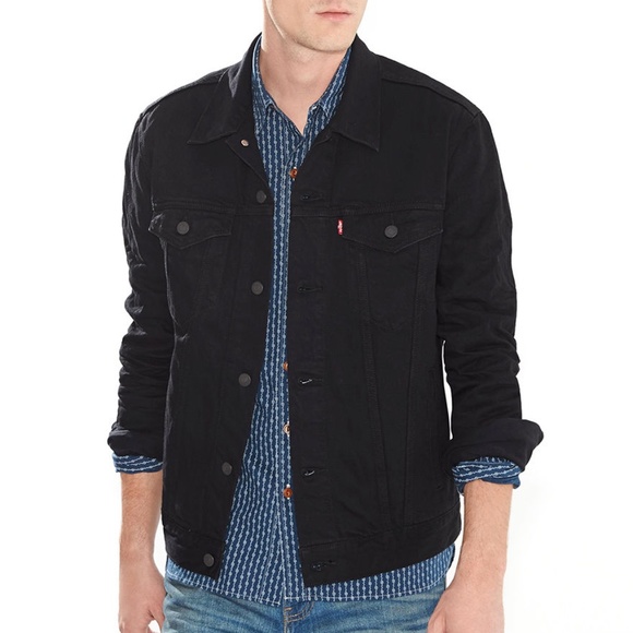 Levis Trucker Black Denim Jacket - Picture 2 of 6